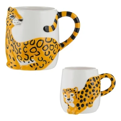 Image of Price &amp; Kensington Set of 2 Cheetah Mugs