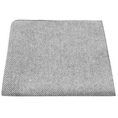 Image of King &amp; Priory Highland Weave Stonewashed Light Grey Pocket Square, Handkerchief