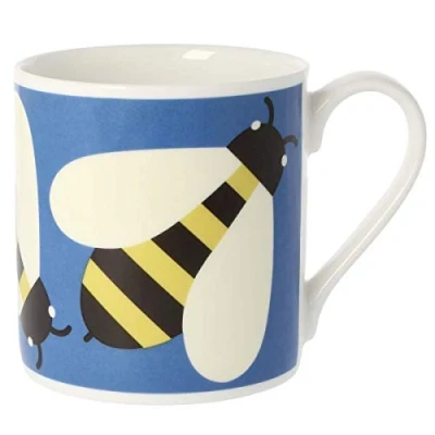 Image of Orla Kiely Busy Bee Blue Quite Big Mug