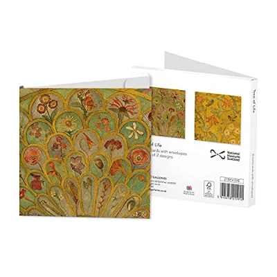 Image of Museums and Galleries Marketing. Classics 123 x 123mm Tree of Life Designed Note Card Wallet with Envelope (Pack 8)