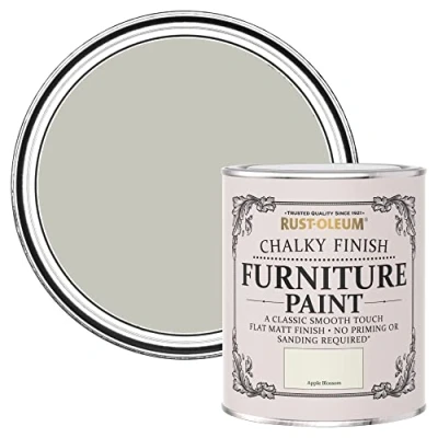 Image of Rust Oleum Light Green Upcycled Furniture Paint in Chalky Finish Apple Blossom 750ml