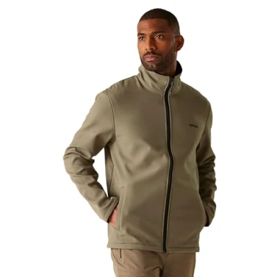 Image of Regatta Men&#039;s Water repellent Cera V Softshell Jacket Treetop, Size: XXL