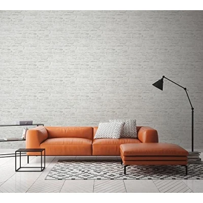 Image of The Wall Cover Wallpaper White Brick 38590 1