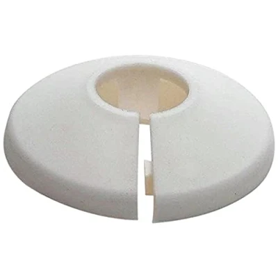 Image of Merriway BH01936 (4 Pcs) White Plastic Radiator Pipe Rose to Fit 15mm Pipes Pack of 4 Pieces