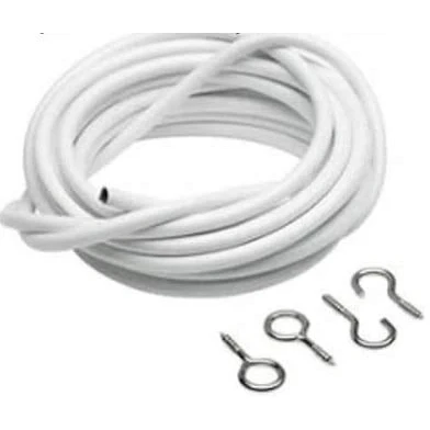 Image of GCH 2 METRES of Net Curtain Wire White Window Cord Cable