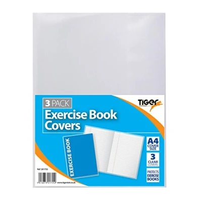 Image of Range Wholesale Pack of 10 A4 Exercise Book Covers Clear Plastic Sleeve School Note
