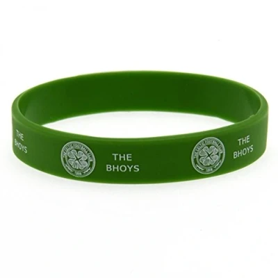 Image of Official GLASGOW CELTIC FC green rubber wristband