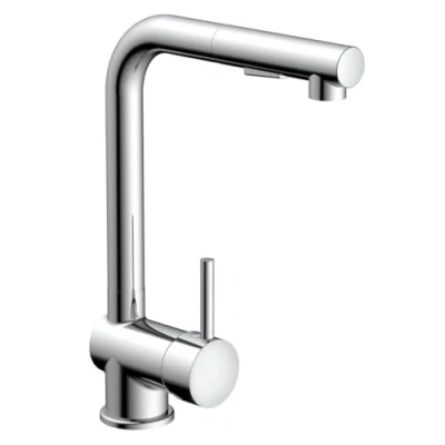 Image of EISL NI183ARTCR Cool Kitchen Tap with Pull Out Dish Rinser 360 Degree Swivel Faucet Mixer Single Lever Sink Chrome