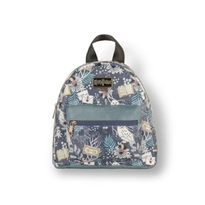 Image of Harry Potter Floral Blue Print Hedwig Mini Backpack