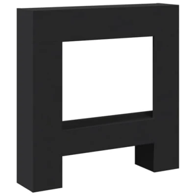 Image of Fireplace Surround Fire Frame Black Engineered Wood vidaXL