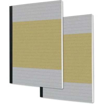 Image of SIGEL SN100 Notebook, Lined, 80 g/m², Approx. A5, Yellow, softcover, 200 Pages, Sustainable, 2pcs.