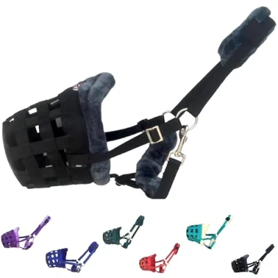 Image of Majestic Ally Mink Fleece Padded Muzzle Halter Full (Black)