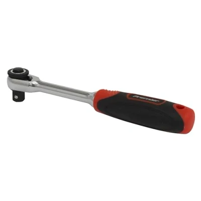Image of Sealey Premier Compact Head Ratchet Wrench 1/4&quot;Sq Drive Platinum Series