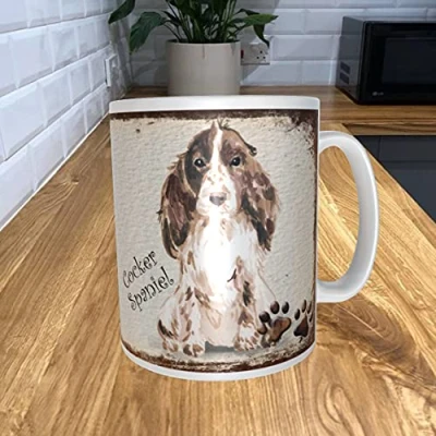 Image of Shawprint Limited Cocker Spaniel 11oz Coffee Mug My Dog&#039;s Rules Theme 198DRMUG