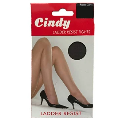 Image of Cindy LARGE 20 Denier Ladder Resist Ladies Tights Storm Grey 6 Pair
