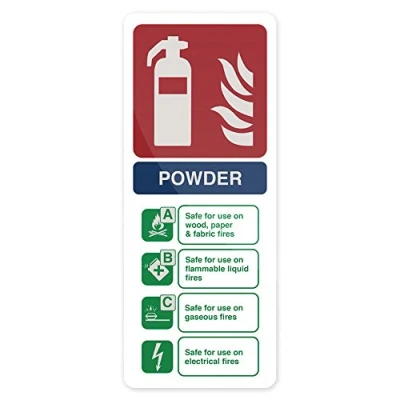 Image of Fixman 416618 Rigid Dry Powder Fire Extinguisher Sign 202 x 82mm