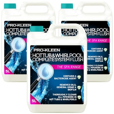 Image of 15L of Pro Kleen Hot Tub &amp; Whirlpool Complete System Flush Cleaner