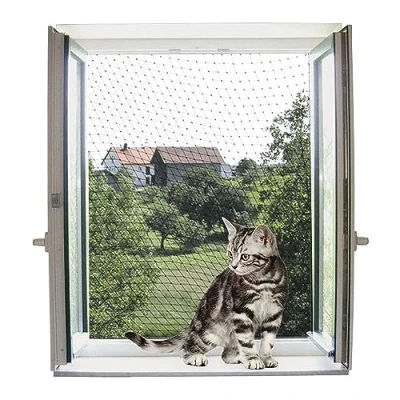 Image of Kerbl Transparent Cat Safety Net, 6 x 3 m