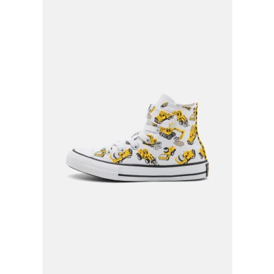 Image of Converse Chuck Taylor ALL STAR Unisex Hightop trainers for kids, Size: 12K, White/black/amarillo Textile