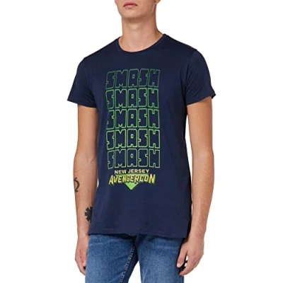 Image of Marvel Men&#039;s Uxmissmts005 T Shirt, Navy Blue, S