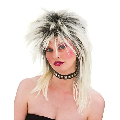 Image of Wicked Costumes Adult 80&#039;s Rocker Fancy Dress Wig