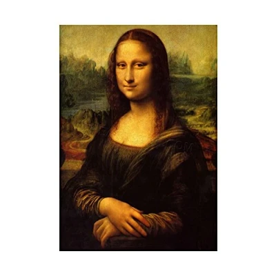 Image of Wee Blue Coo Painting Portrait Study Da Vinci Mona Lisa Detail Wall Art Print