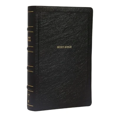 Image of NKJV, End of Verse Reference Bible, Personal Size Large Print, Leathersoft, Black, Red Letter, Comfort Print: Holy New King James Version