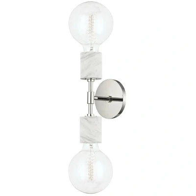 Image of Asime 2 Light Wall Sconce Polished Nickel