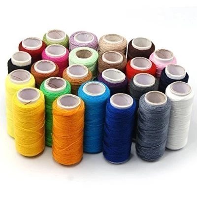 Image of Accessotech 24 Colour Spools Sewing All Purpose 100% Pure Cotton Thread Reel