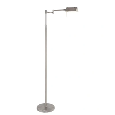 Image of Karl LED Integrated Floor Lamp Steel Brushed, Glass Matt