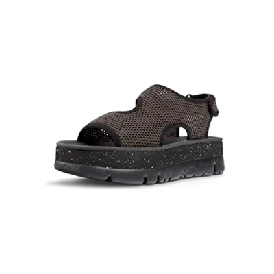 Image of Camper Oruga UP Platform sandals, Women&#039;s, Size: 4, Dark gray Textile