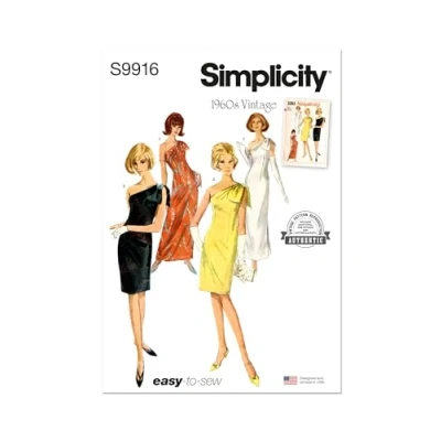 Image of SIMPLICITY Sewing Pattern SS9916H5 Misses&#039; Dress in Two Lengths H5 (6 8 10 12 14)