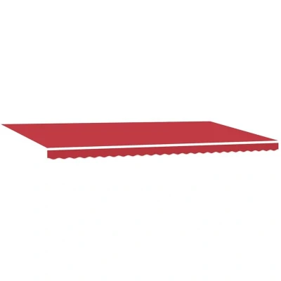 Image of vidaXL Awning Replacement Fabric for 6x3 m Frame in Red