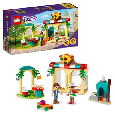 Image of LEGO Friends Heartlake City Pizzeria 41705 Building Kit; Includes Characters Olivia and Ethan; Pizza Play Creative Gift for Kids Aged 5+ (144 Pieces)