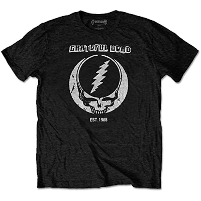 Image of Grateful Dead T Shirt Est 1965 Band Logo Official Mens Eco tee Black XXL
