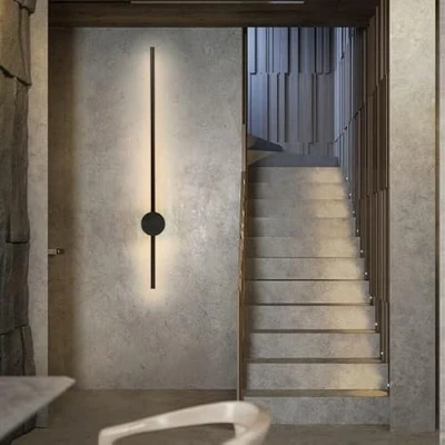 Image of MOSSODOR Wall Lights Indoor, Sconce LED Up Down Light 9W Modern Style Lamps, Perfect for Bedroom Living Room Hallway Corridor Stairs (Matt Black 80cm 9W)