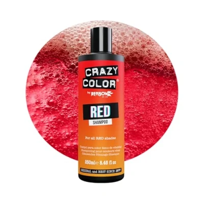 Image of Crazy Color Shampoo for Red Hair Maintain, Refresh and Protect Scarlett, Copper, Auburn. Vegan, Cruelty &amp; Sulphate Free, 250ml