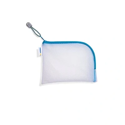 Image of HERMA 20025 Zip Pocket Travel Case A6 Transparent Blue Small Lockable Bag with Zip, Toiletry for Mobile Phone, Charging Cable, Cosmetics, Pens, Keys