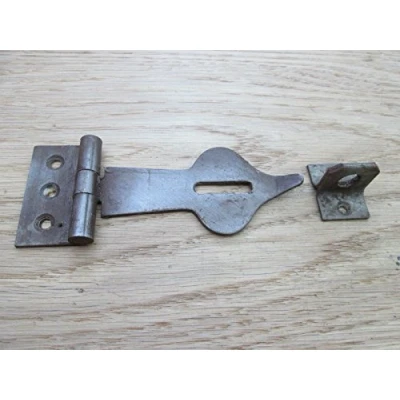 Image of Ironmongery World® Decorative Safety Hasp and Staple Door Latch Lock for Blanket Box Chest etc spearhead Design