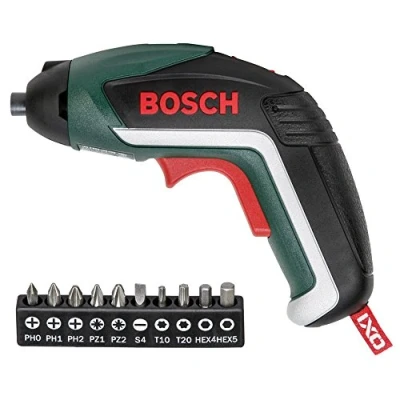 Image of Bosch Home and Garden IXO V Cordless Screwdriver, with Charger 10 Screw Bits, Green, 06039A8000, 3.6 voltsV