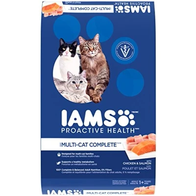 Image of Iams PROACTIVE HEALTH Multi Cat Complete With Salmon and Chicken Dry Food 10.8 Pounds