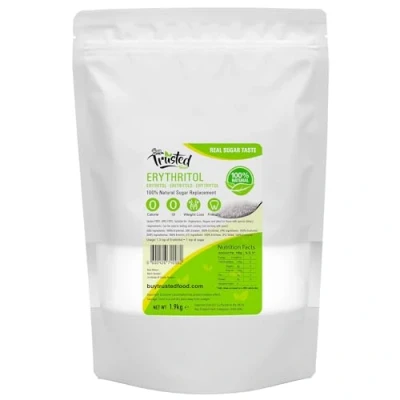 Image of Erythritol 1kg 2kg Zero Calorie 100% Natural Sugar Replacement (2kg ( 1.9kg Netto )