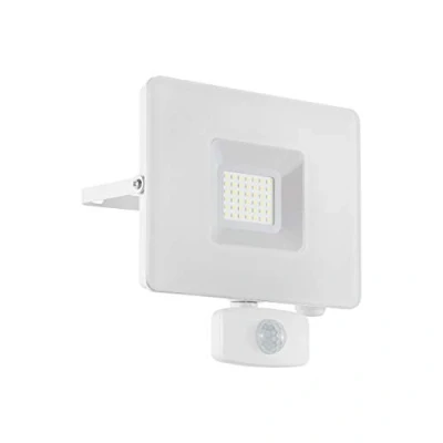 Image of EGLO Faedo 3 LED Outdoor Spotlight, 1 Bulb Light, Wall Spotlight Made of Aluminium, Colour: Black, Glass: Clear, 50 Watt, IP65