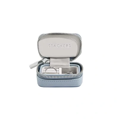 Image of Stackers Dusky Blue Petite Travel Jewellery Box