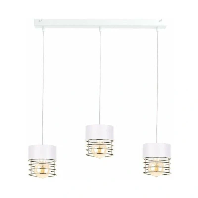 Image of Royal Bar Pendant Ceiling Light White, Gold, 60cm, 3x E27