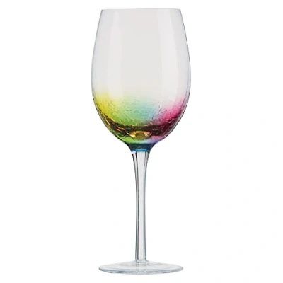 Image of Artland Neon Wine Glasses Set of 2, Glass, Multi Coloured, 450ml Capacity, Glass