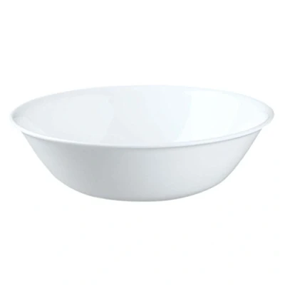 Image of Corelle 0.95 Litre Vitrelle Glass Winter Frost White Serving Bowl, Pack of 3