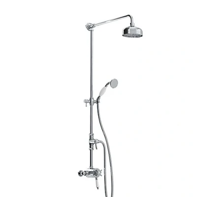 Image of Bristan N2 CSHXDIV C Exp Ctric Chrom+DivKit 1901 Exposed Concentric Valve with Diverter Riser, Chrome, Shower w/Rigid Kit