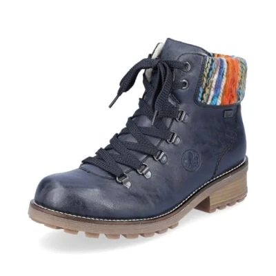 Image of Rieker Women&#039;s Y9131 Short Boots (Navy, UK Footwear Size System, Adult, Women, Numeric, Medium, 4)