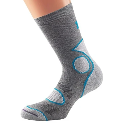 Image of 1000 Mile Women&#039;s Women s 2 Season Walking Socks Grey Blue Medium Size UK 6 8 5, Grey/Blue, 8.5